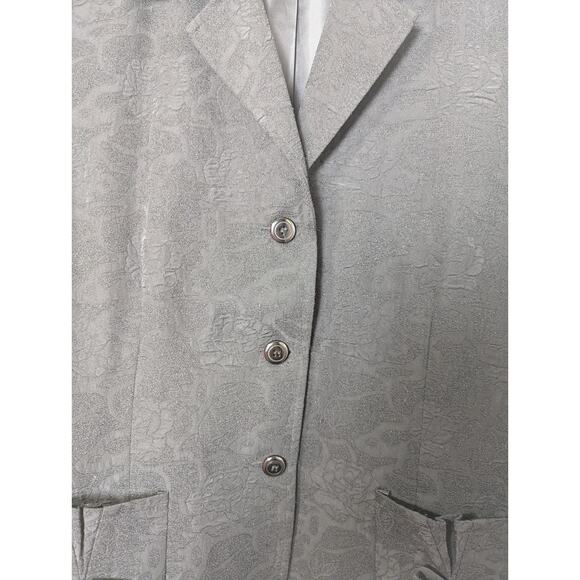 Blacker by Stanley Blacker Blazer Womens Size 14 Black Textured Jacket  Buttons - Picture 4 of 10